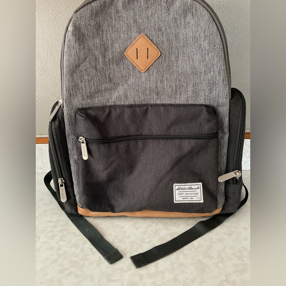 Eddie Bauer Gray and Black Backpack
